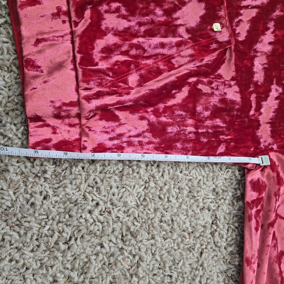 Fabletics Crushed Velour Zip Up Hoodie Strawberry Red - Small - Picture 6 of 8